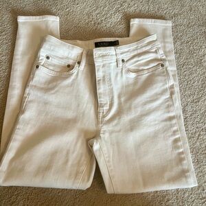 Like New Ralph Lauren Cream Denim Jeans Size 6